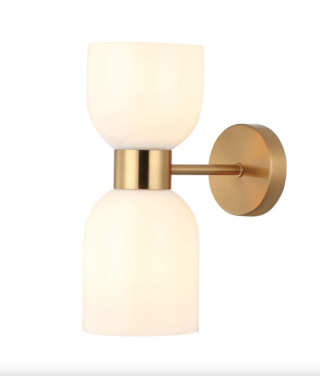 Clessidra Ellipse Glass Wall Light Brass