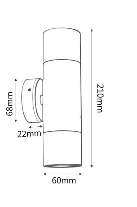 ROUND UP/DOWN WALL PILLAR LIGHT