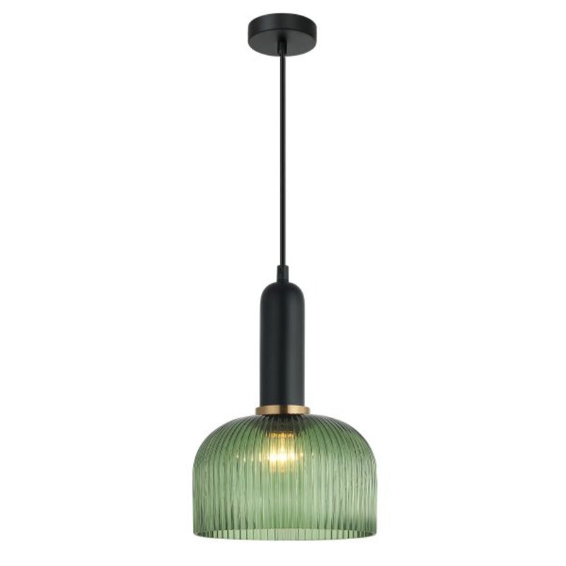 CLA Lighting-VINTAJ Retro Interior Ribbed Glass Pendant Lights