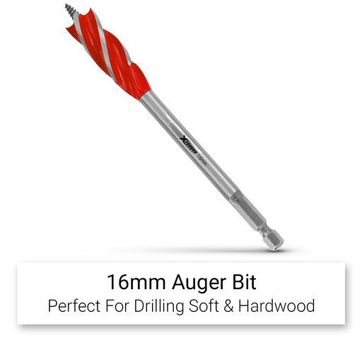 Four-Slot Auger Drill Bit 16mm