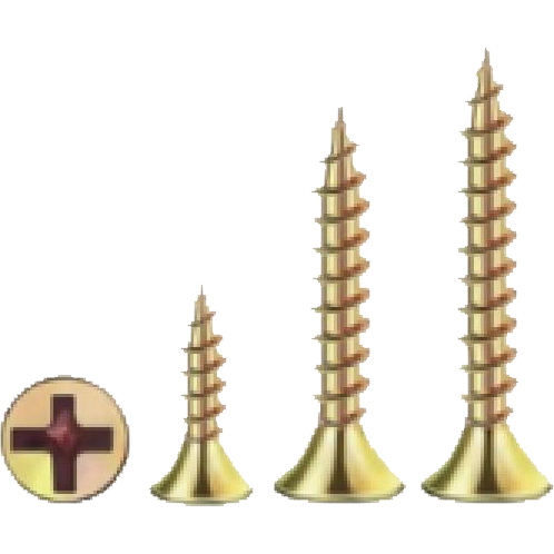 LEXEM DRYWALL SCREWS: Yellow Zinc- Phillips Drive 7x51mm 200pcs/JAR