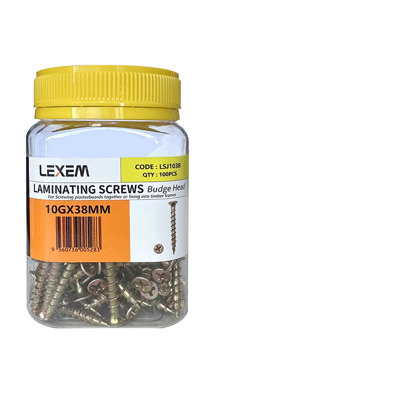 LEXEM LAMINATING SCREWS #10Gx50MM YZ BUDGE COARSE THREAD 100PCS/JAR 1