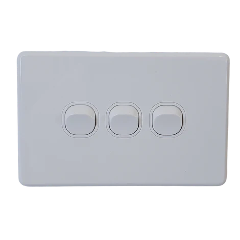 30513NLS 3 Gang Switch 10A Horizontal