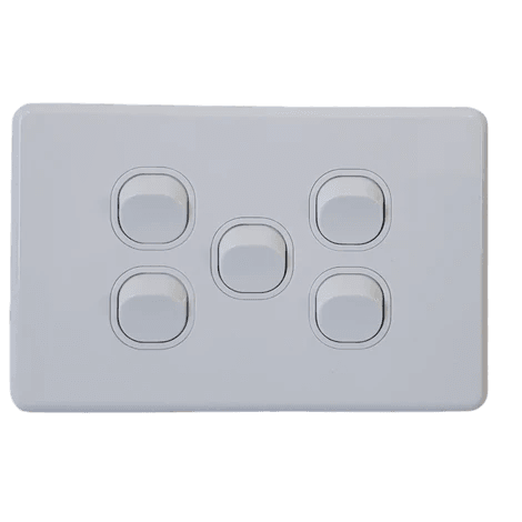 30515NLS-5 Gang switch 10A Horizontal - ONE STOP LIGHTING