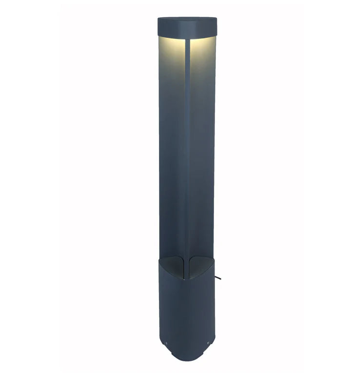 CLA LED Surface Mounted Grey Triangular Bollard Light BOL2A
