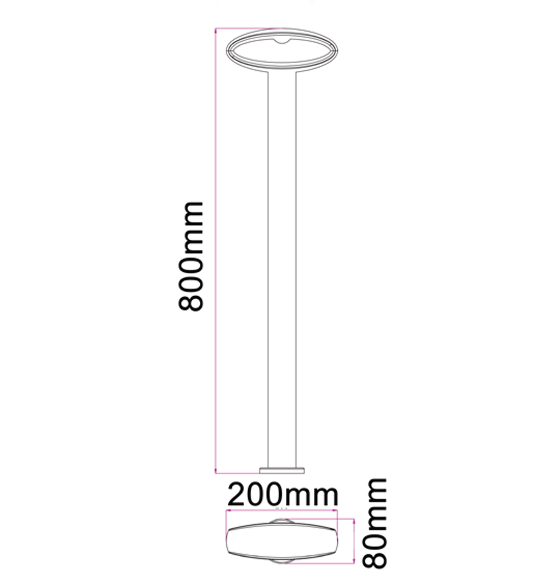 CLA Horus LED Surface Mounted Open Oval Bollard Light
