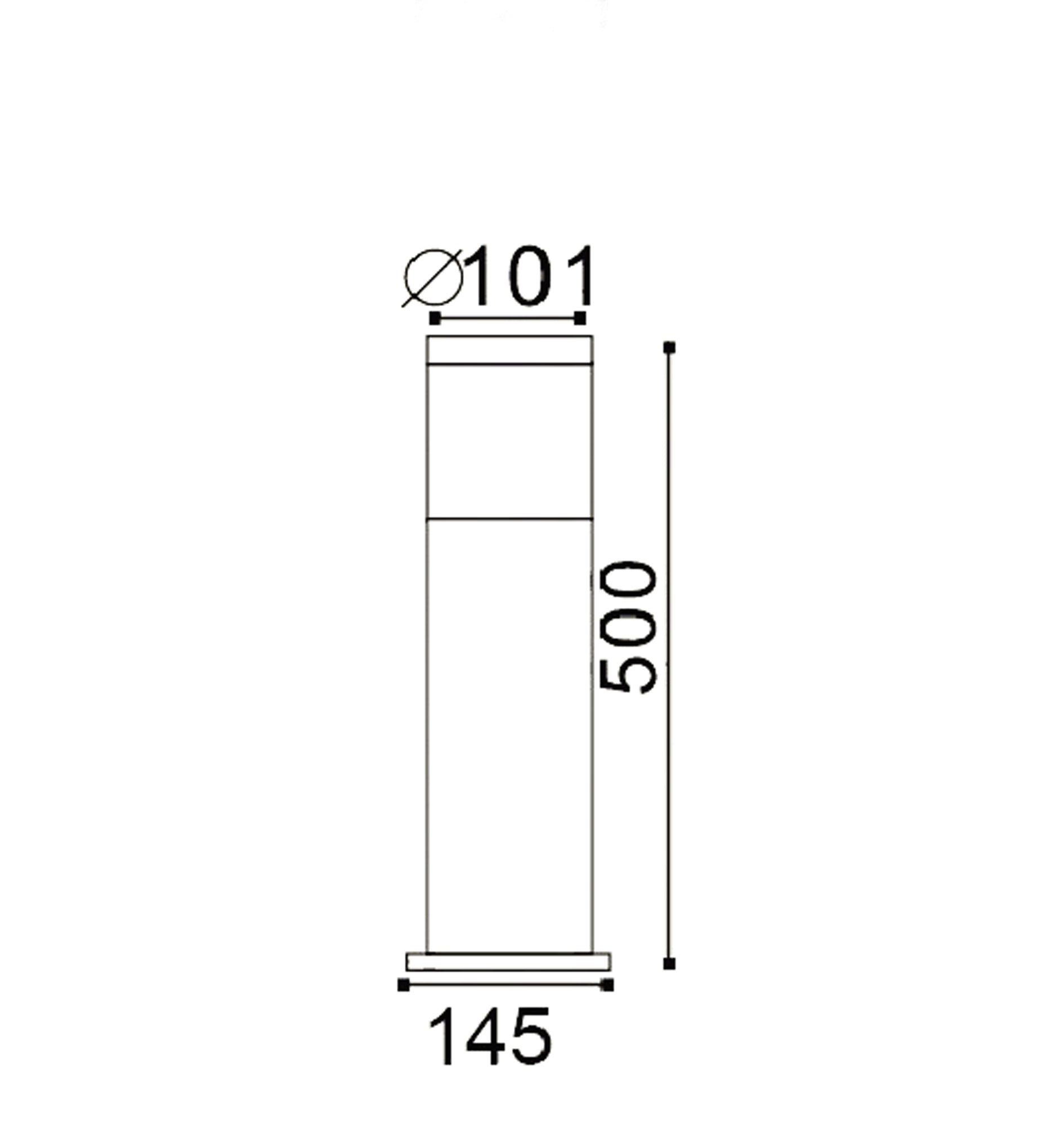 CLA ELANORA: E27 Surface Mounted Stainless Steel Bollard Lights