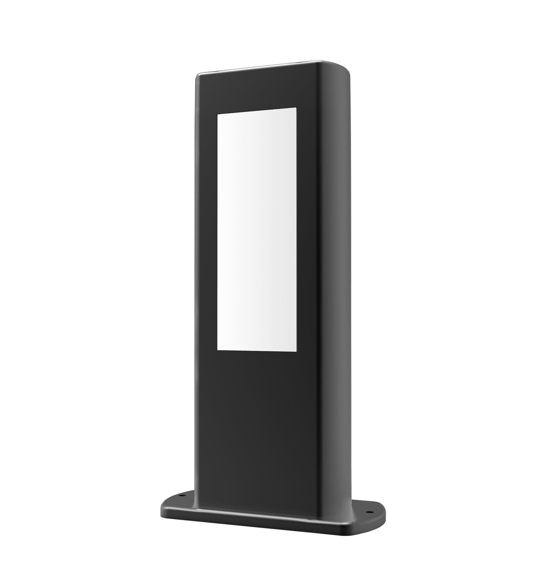 CLA AMUN: LED Surface Mounted Matte Black Rectangular Bollard Light Small
