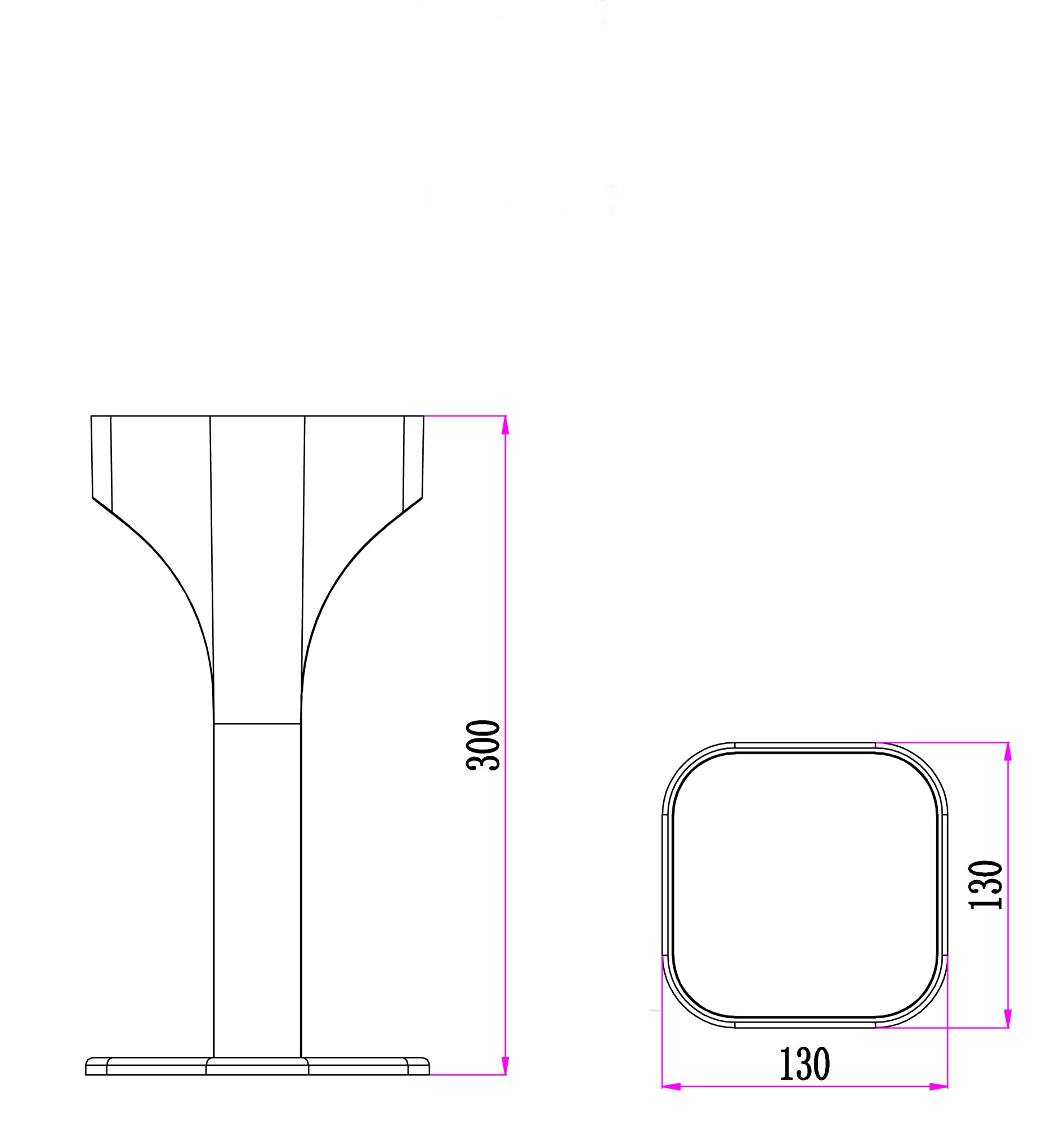 CLA SHU: LED 2 way Surface Mounted Bollard Light