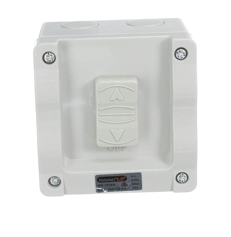 30171NLS | SINGLE WEATHERPROOF SWITCH 16A 250V (IP56 RATED) - ONE STOP LIGHTING
