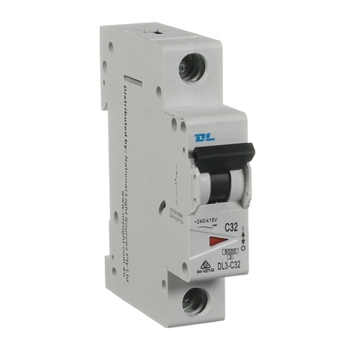 NLS  10,16,20,25,32,40,50,63 AMP SINGLE POLE 6KA CIRCUIT BREAKER | DL