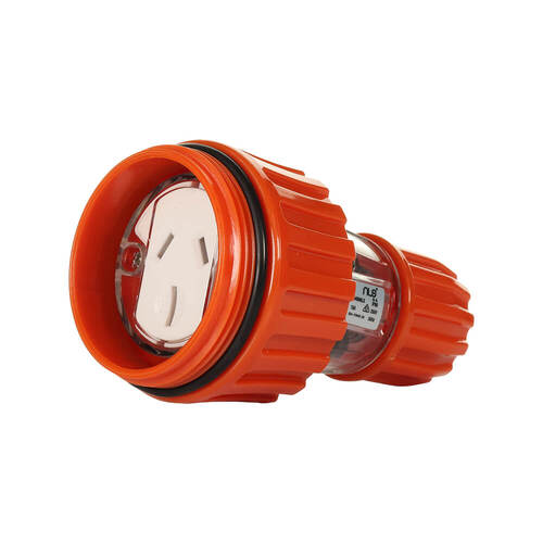 NLS 30499 | 3 PIN 15AMP EXTENSION SOCKET IP66 | ORANGE