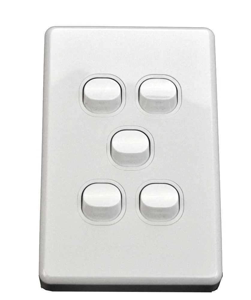 30669NLS 5 GANG SWITCH 10 AMP CLASSIC' STYLE
