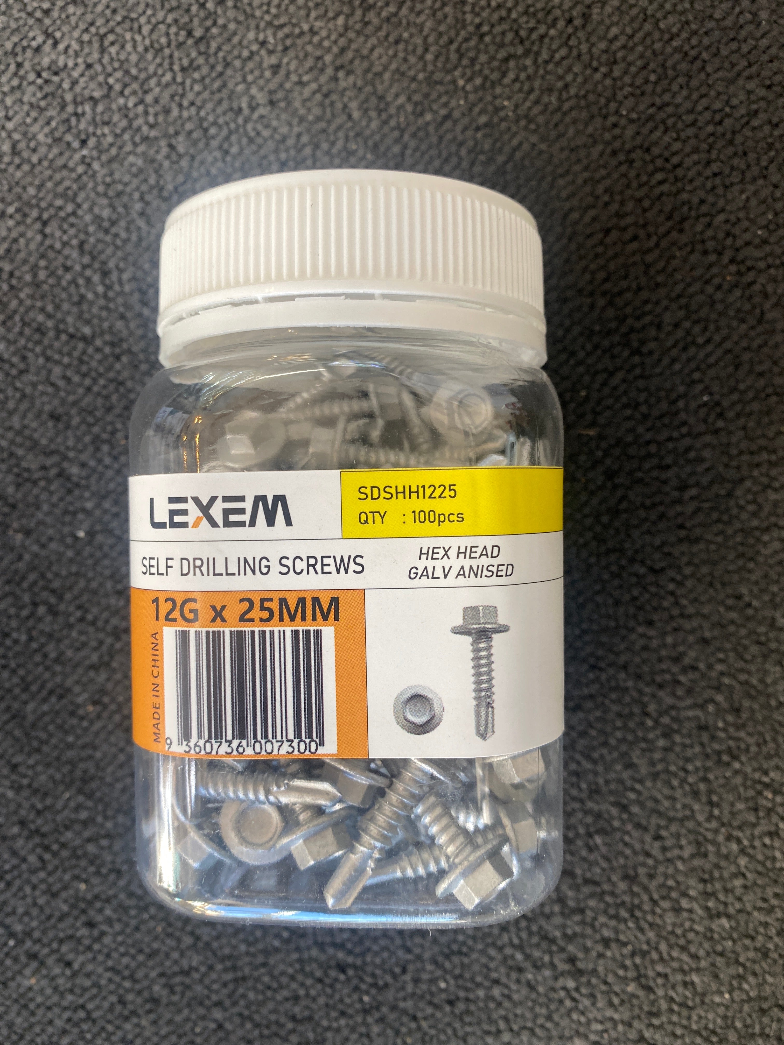Hex Self Drilling Screws 12Gx25mm (SDSHH1225)