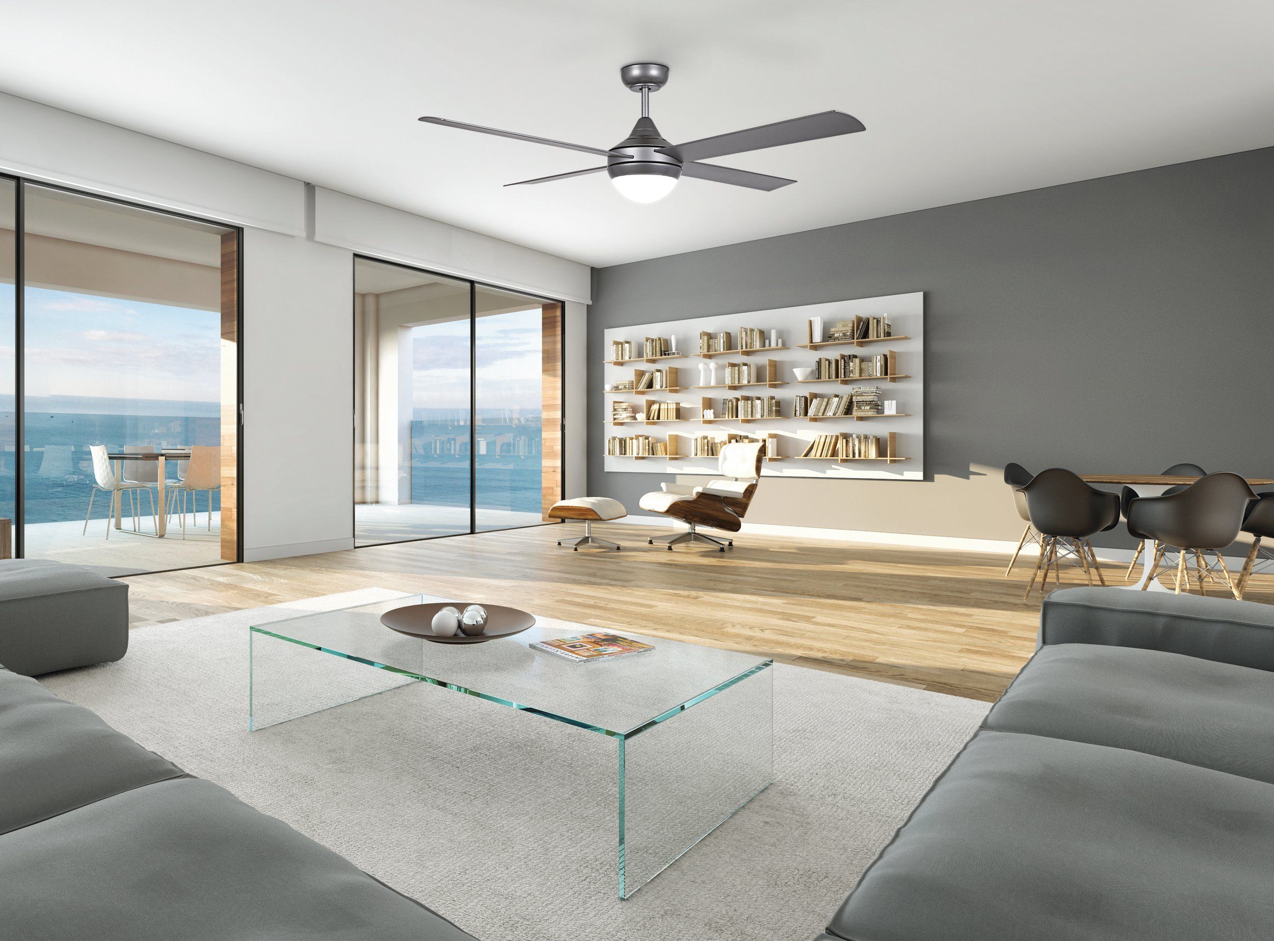Eglo STRADBROKE 48 DC ceiling fan with E27 light