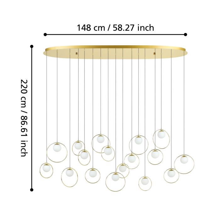 Eglo PORTOCOLOM Pendant Light Oval-Shape Big
