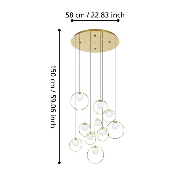 Eglo PORTOCOLOM Pendant Light O-Shape Small