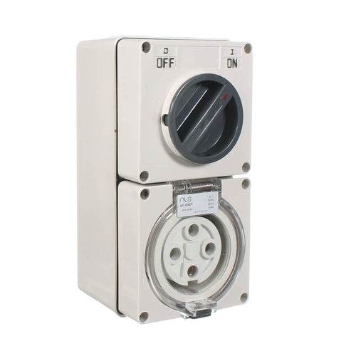 30614NLS- 4-Pin 40A Switched Socket Outlet - ONE STOP LIGHTING
