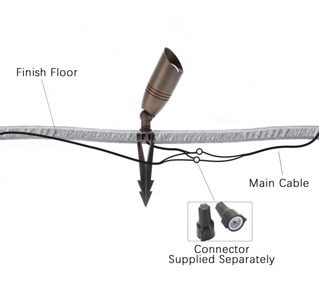 Pro Light Club Brass Directional Spotlight With Light - PSL2800WB