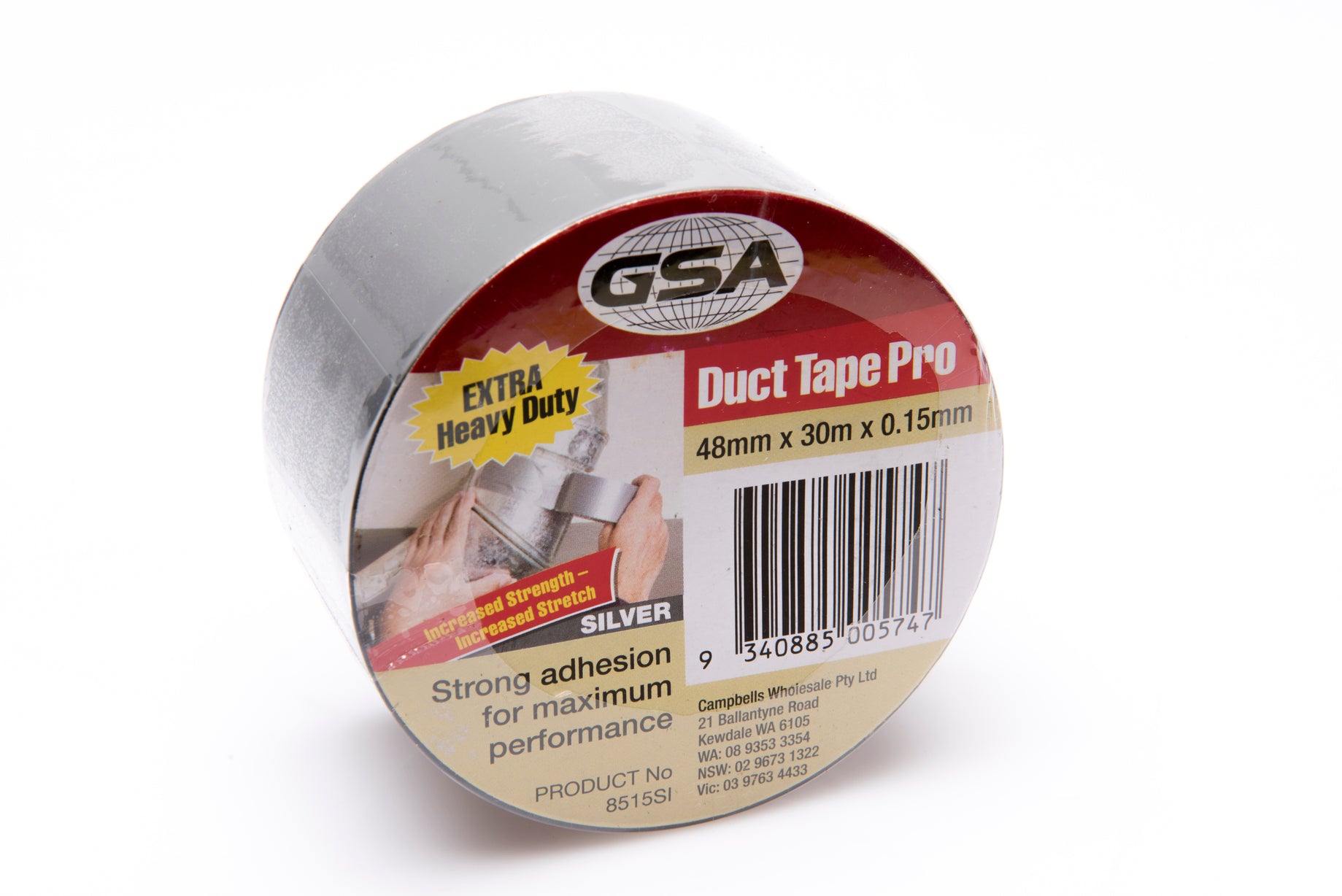 GSA DUCT TAPE PRO BLACK 0.12MM - 30MTR X 48MM