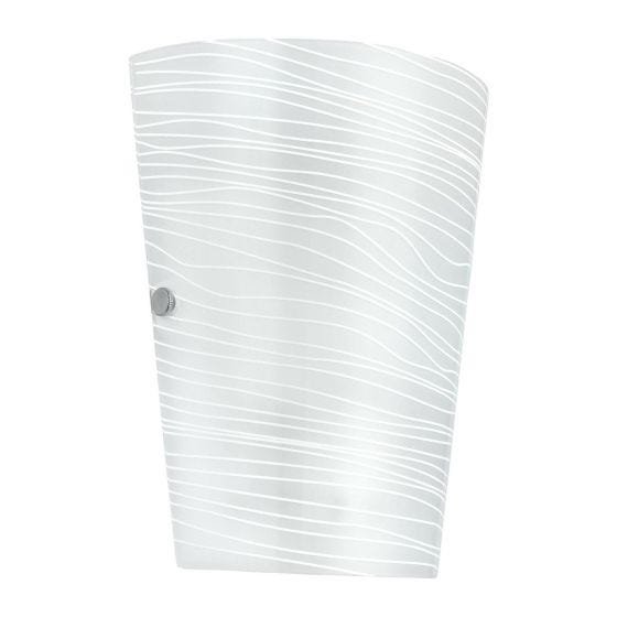 Eglo Caprice Chrome Frosted Glass Wall Light