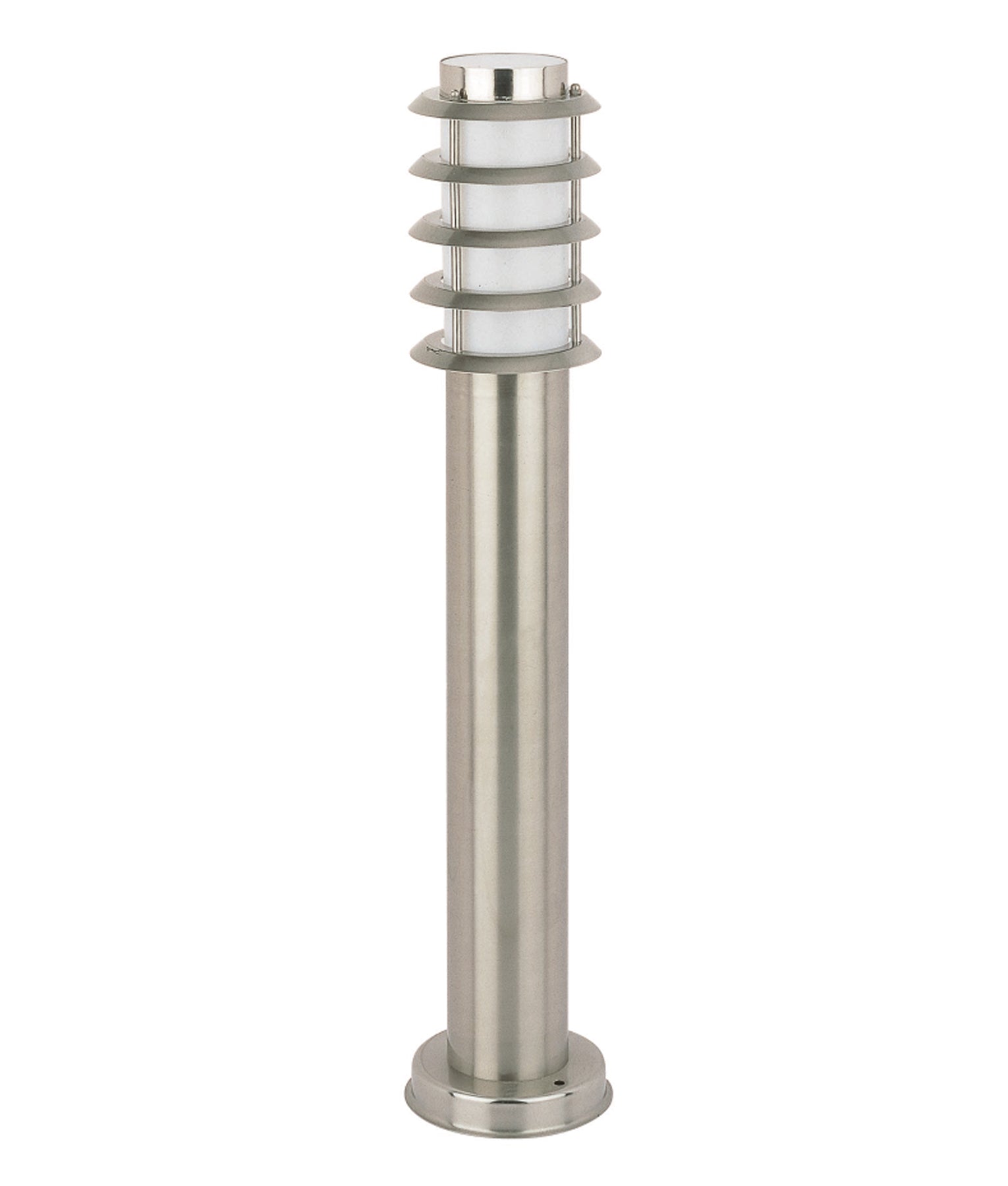 CLA BORDA: E27 Surface Mounted Louvred Stainless Steel Bollard Lights Large