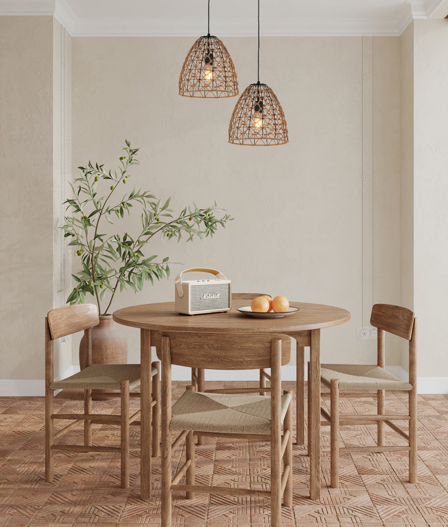 CLA Lighting: CANAMO: Bohemian Interior Natural Hemp Rope & Black Hardware Pendant Light