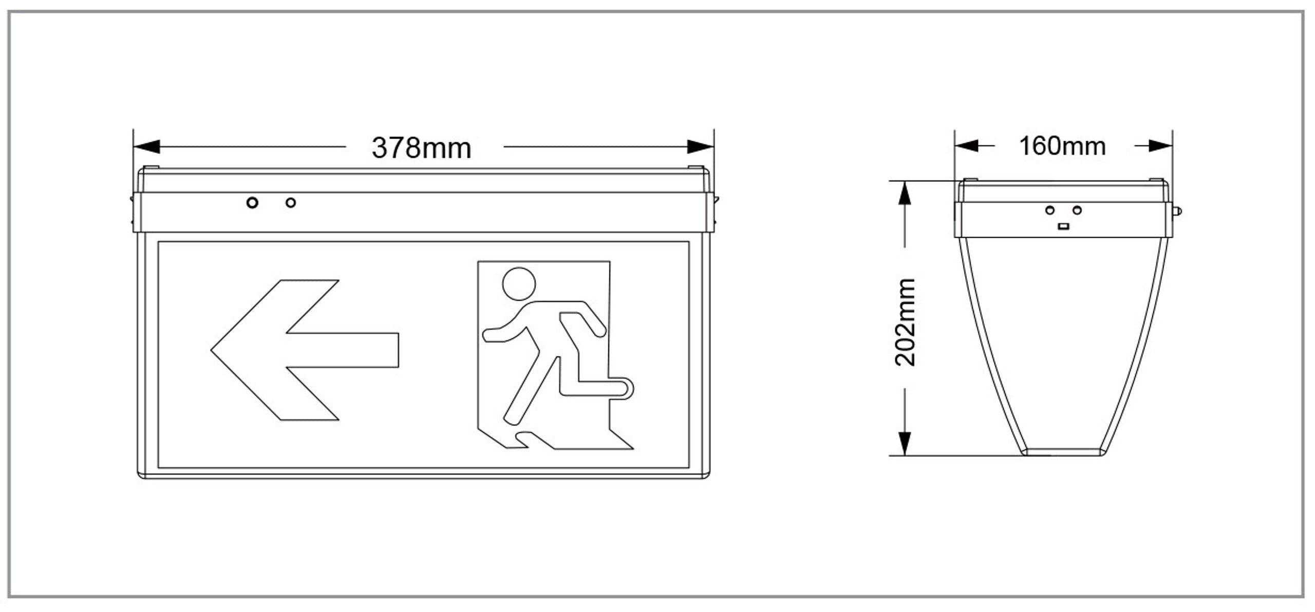 Lawell: EVOKE Ceiling Mount Exit Light