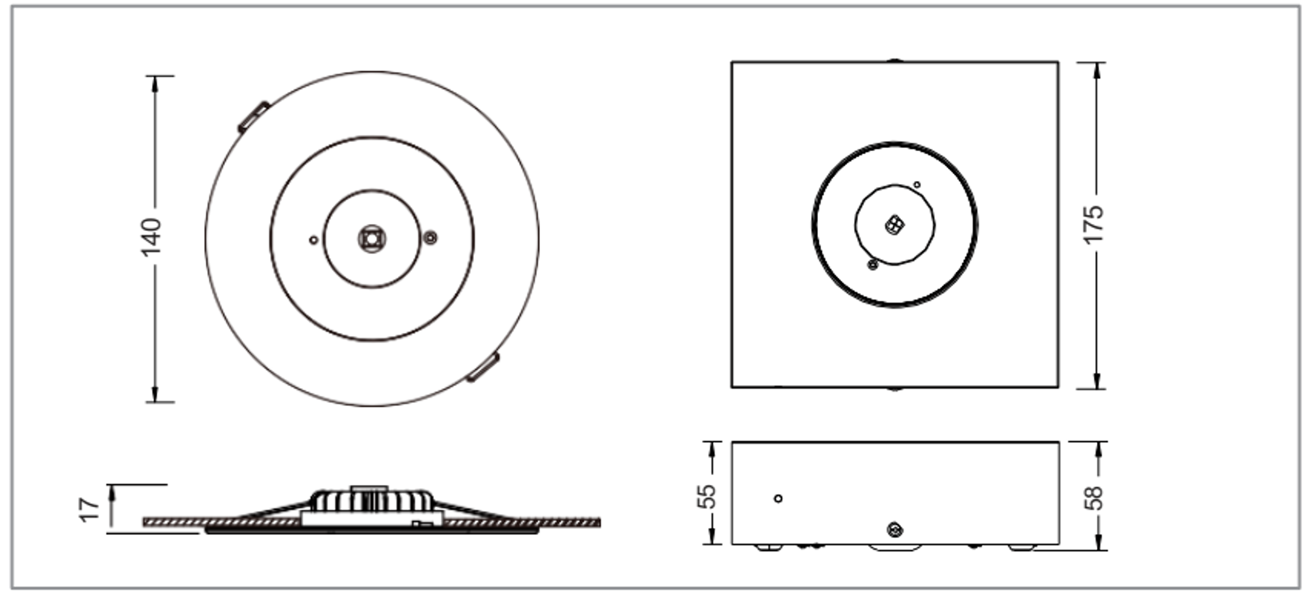 Lawell: D63 UFOFIRE High Power Emergency Downlight