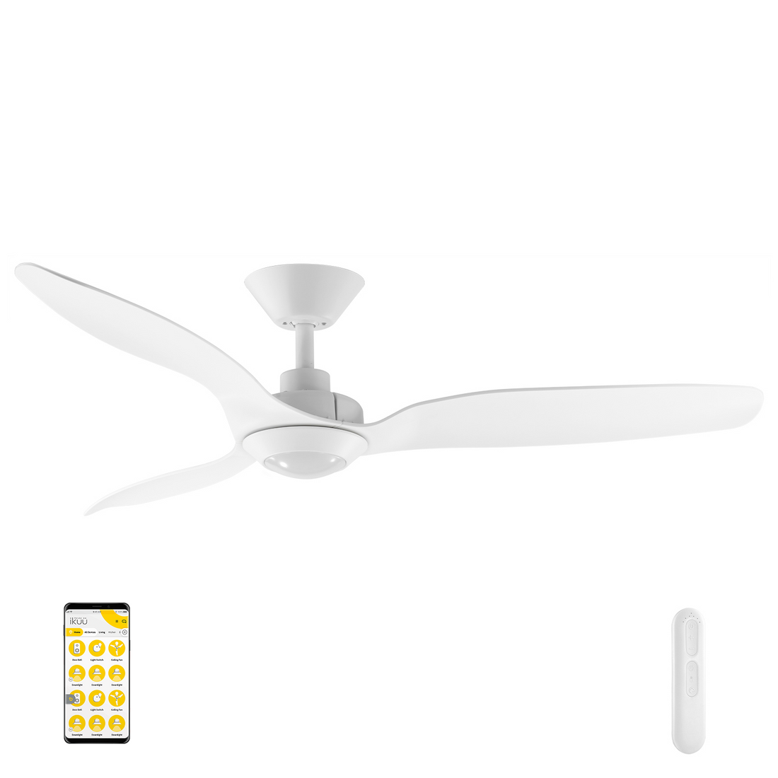 Casa 132cm DC Ikuü Smart Wi-Fi Ceiling Fan With LED Light And Remote FC798133GWW