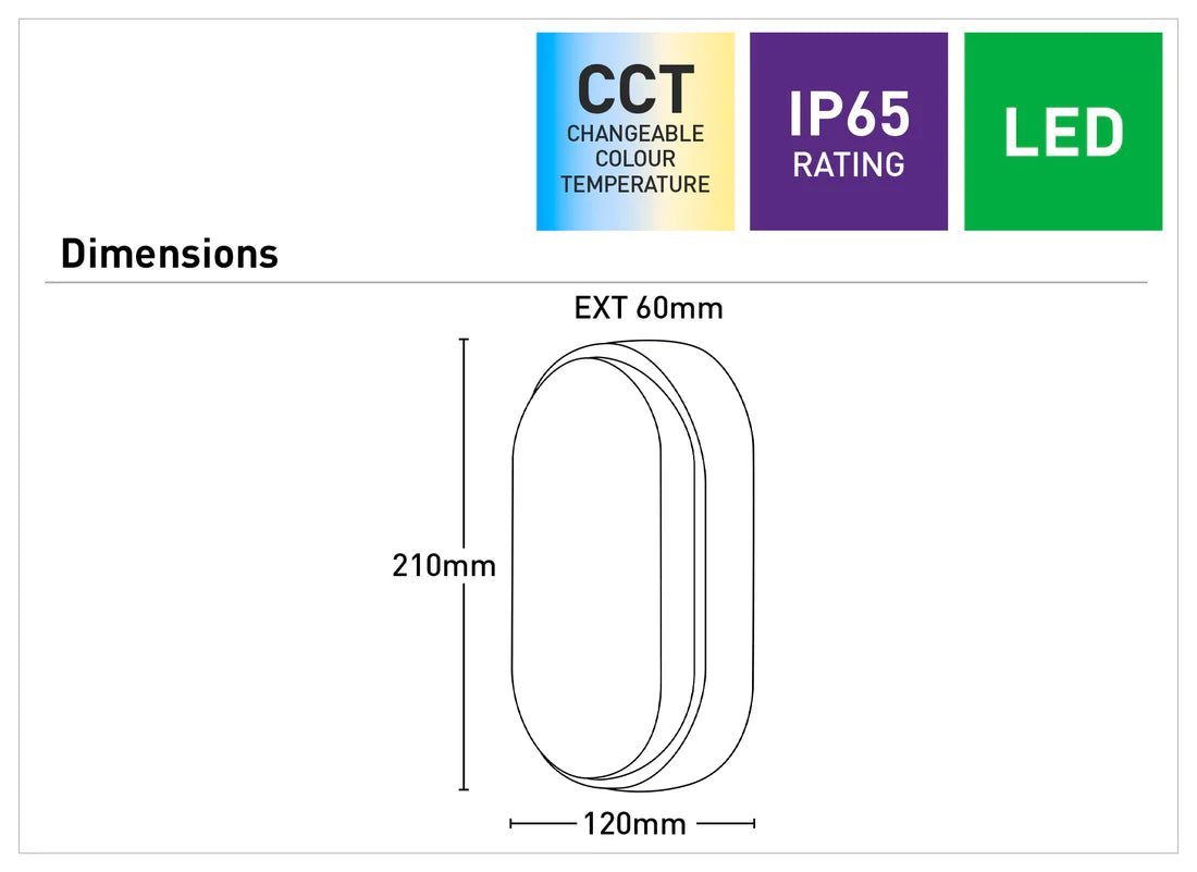 Mercator Fletcher II Oval LED CCT Bunker Light