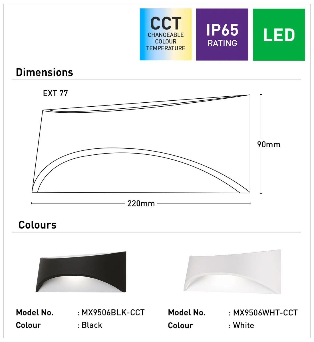 Mercator Wells 8W LED Up/Down Wall Light