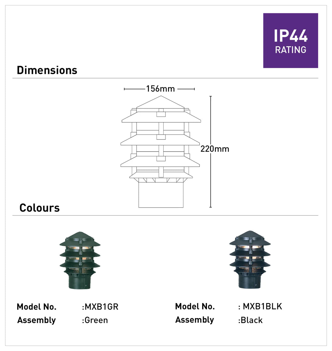Mercator Lighting Pagoda Post Top Light