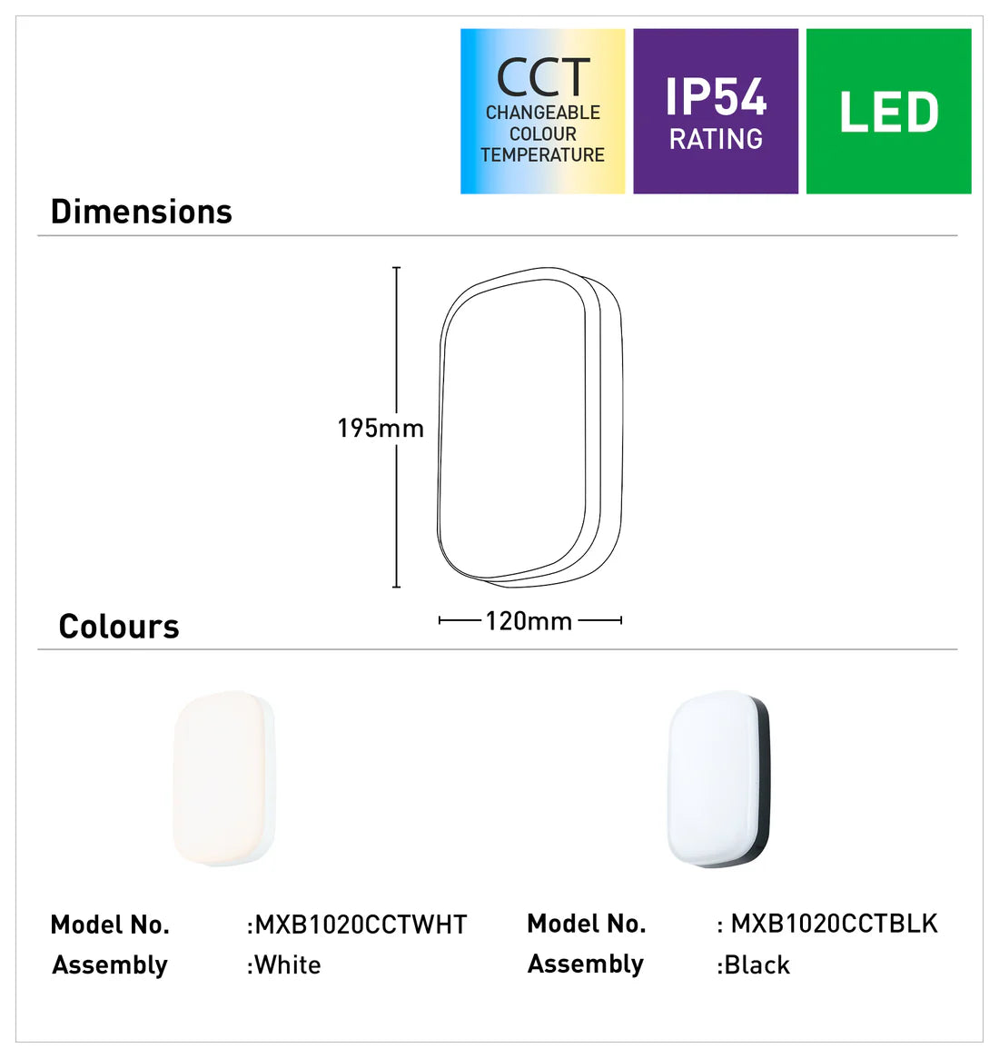 Mercator Ryder LED Bunker Light with CCT
