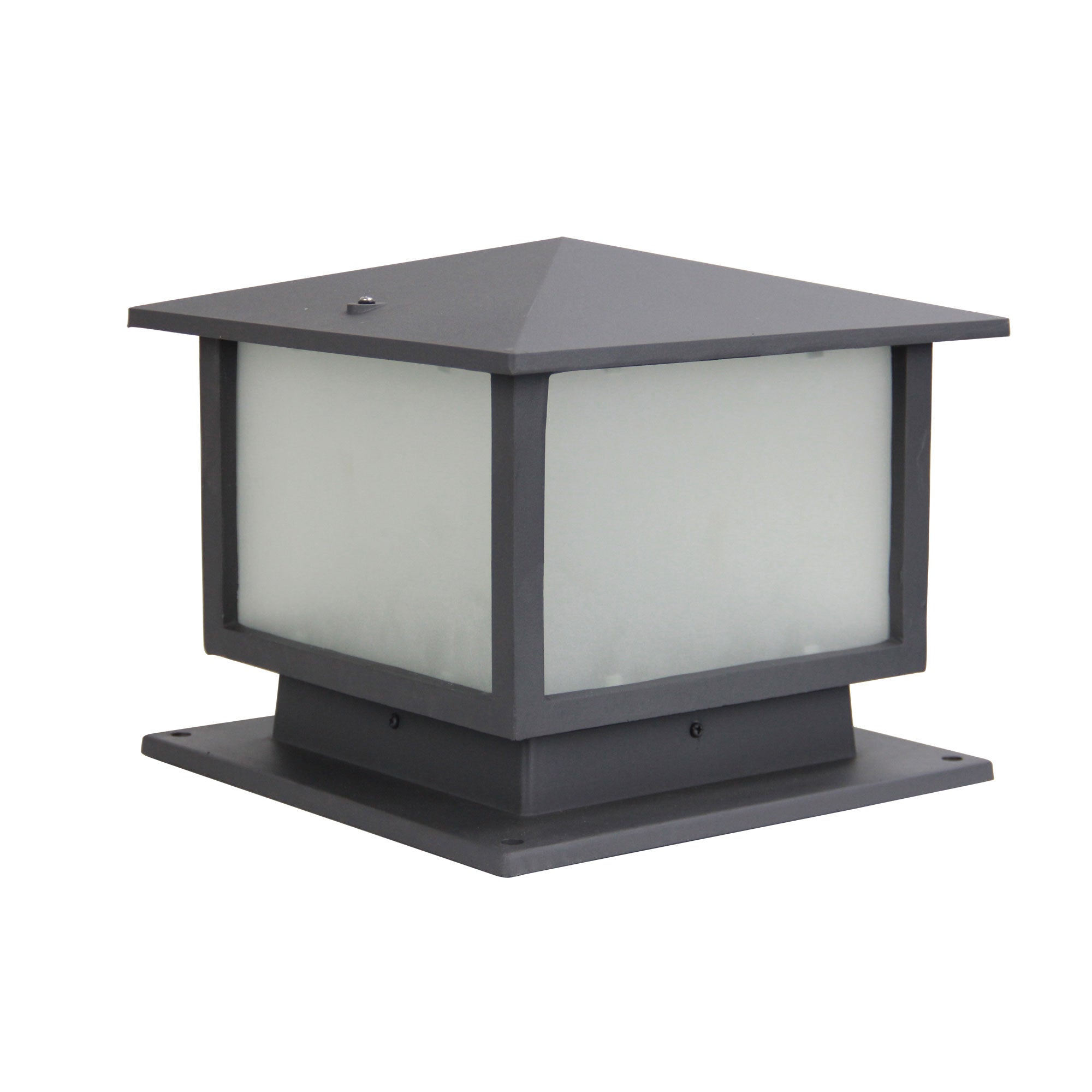 Oriel Lighting CORTEZ Graphite Outdoor Pillar Mount Black