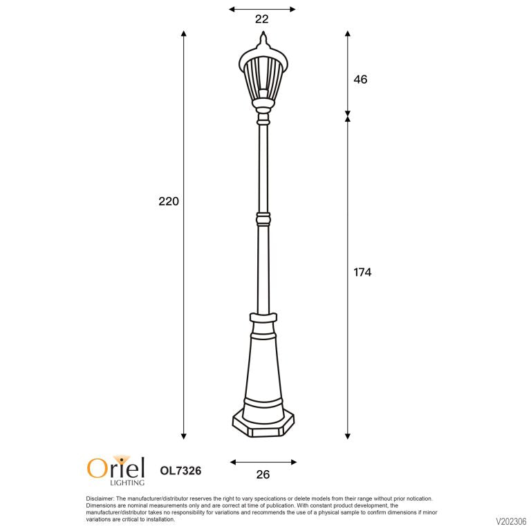 Oriel Lighting NEWARK TOP and POST