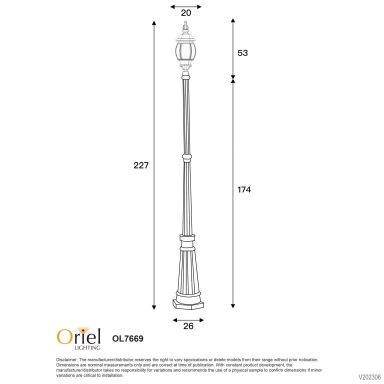 Oriel Lighting HIGHGATE TOP and POST