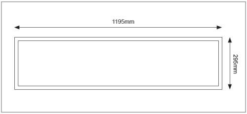 BACKLIT PANEL 40W Tri-Colour Panel 295x1195mm