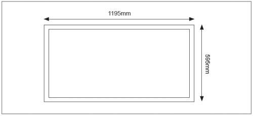 BACKLIT PANEL 72W Panel 595x1195mm
