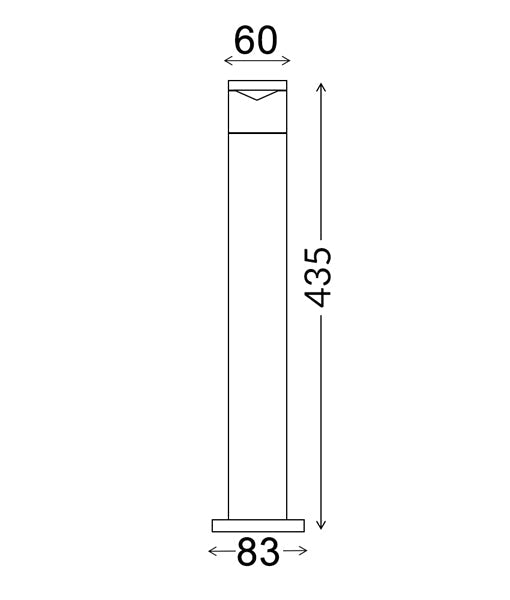 CLA PHARE: GU10 Surface Mounted SS 316 Anti Glare Bollard Light
