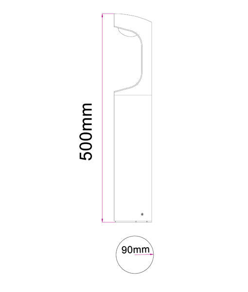 CLA SETH: LED Surface Mounted Bollard Light