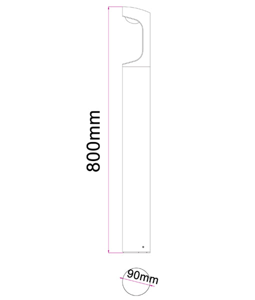 CLA SETH: LED Surface Mounted Bollard Light