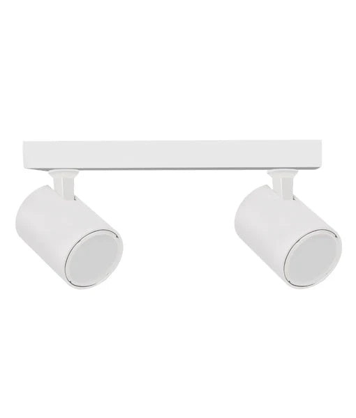 CLA Lighting: Interior GU10 Adjustable Bar Base Surface Mounted Spot 2X Lights white