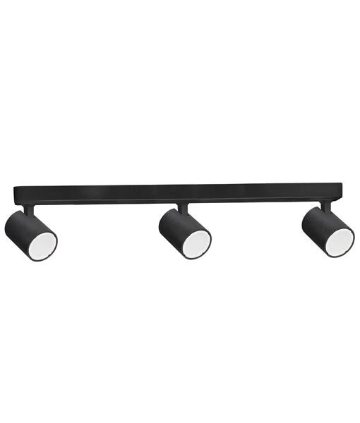 CLA Lighting: Interior GU10 Adjustable Bar Base Surface Mounted Spot 3X Lights Black
