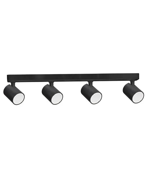 CLA Lighting: Interior GU10 Adjustable Bar Base Surface Mounted Spot 4X Lights Black