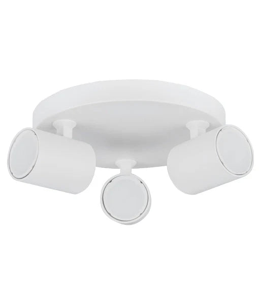 CLA Lighting: Interior GU10 3XLights Adjustable Round Base Surface Mounted Spot Lights White
