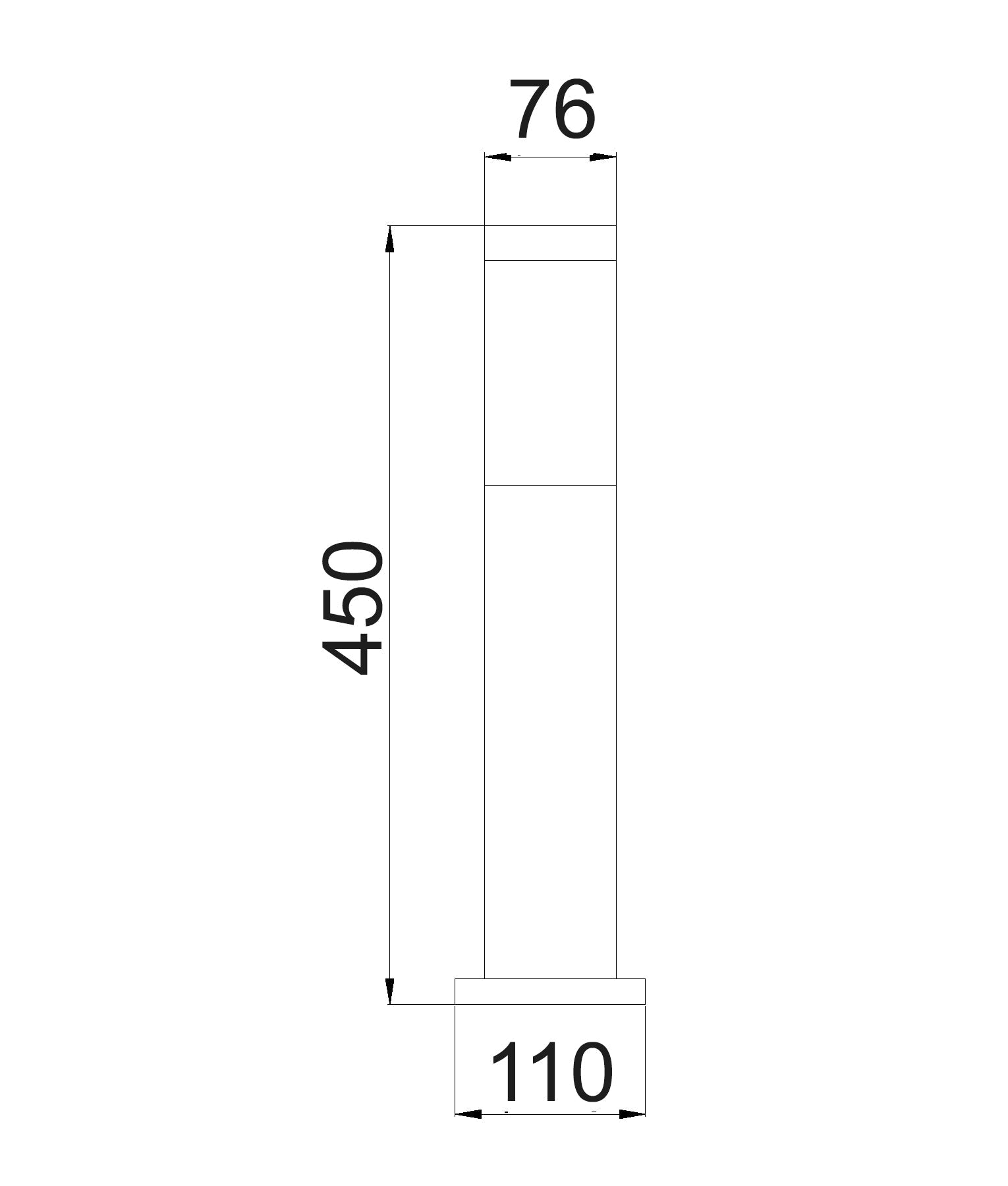 CLA TORRE: E27 Surface Mounted Stainless Steel Bollard Lights