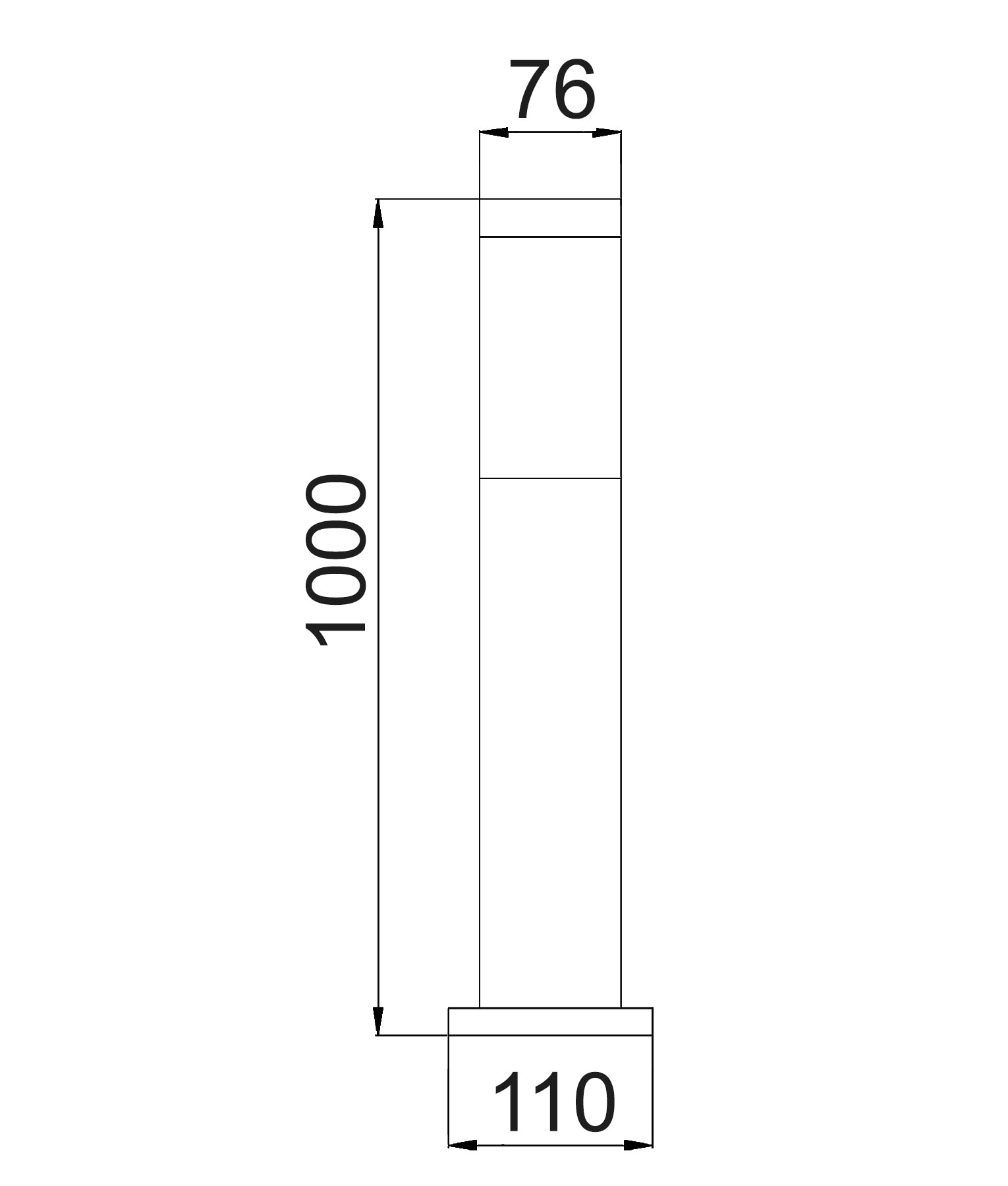 CLA TORRE: E27 Surface Mounted Black Bollard Lights