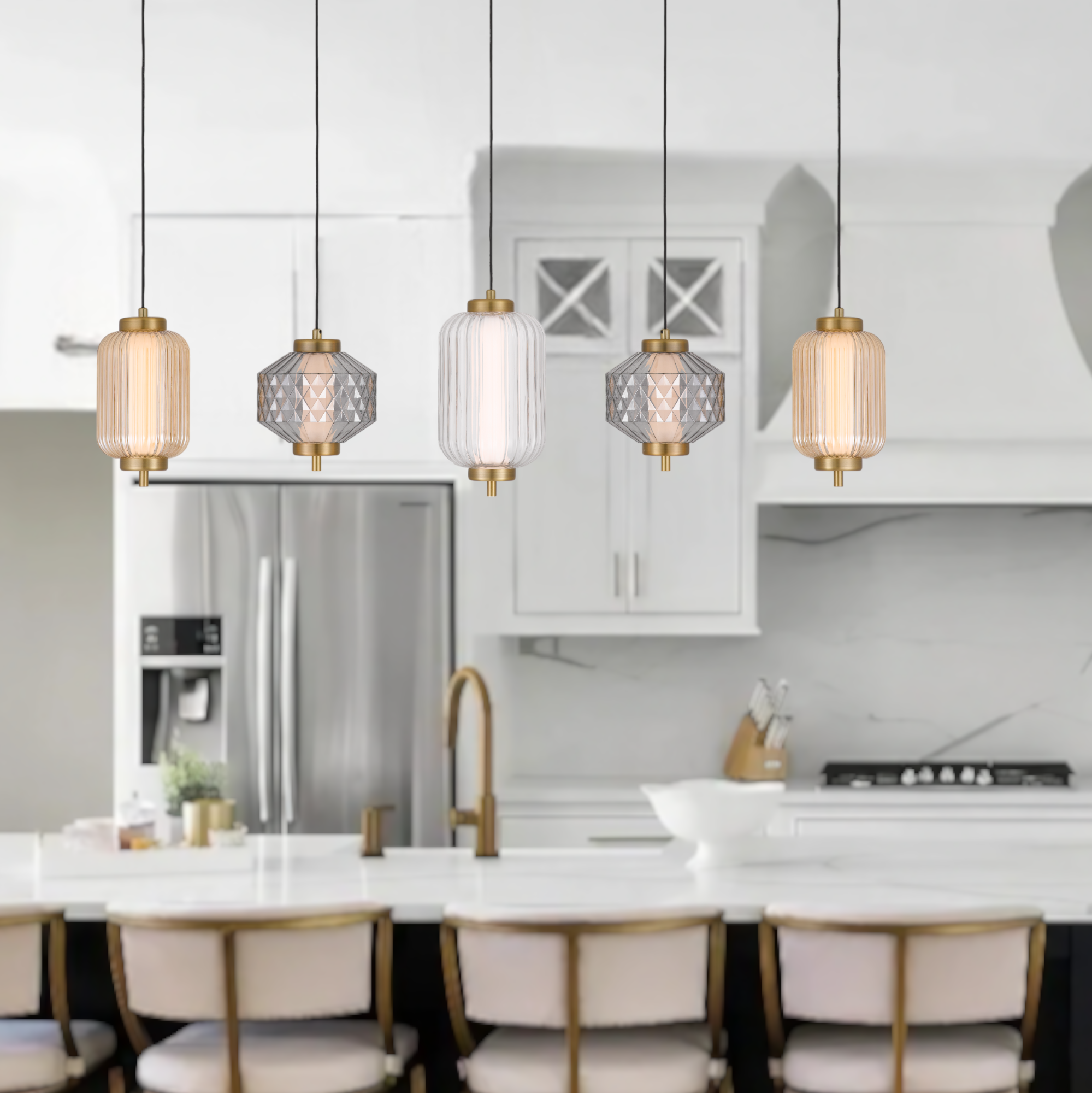 Telbix Lightings: TORSO 5 LIGHT BAR PENDANT