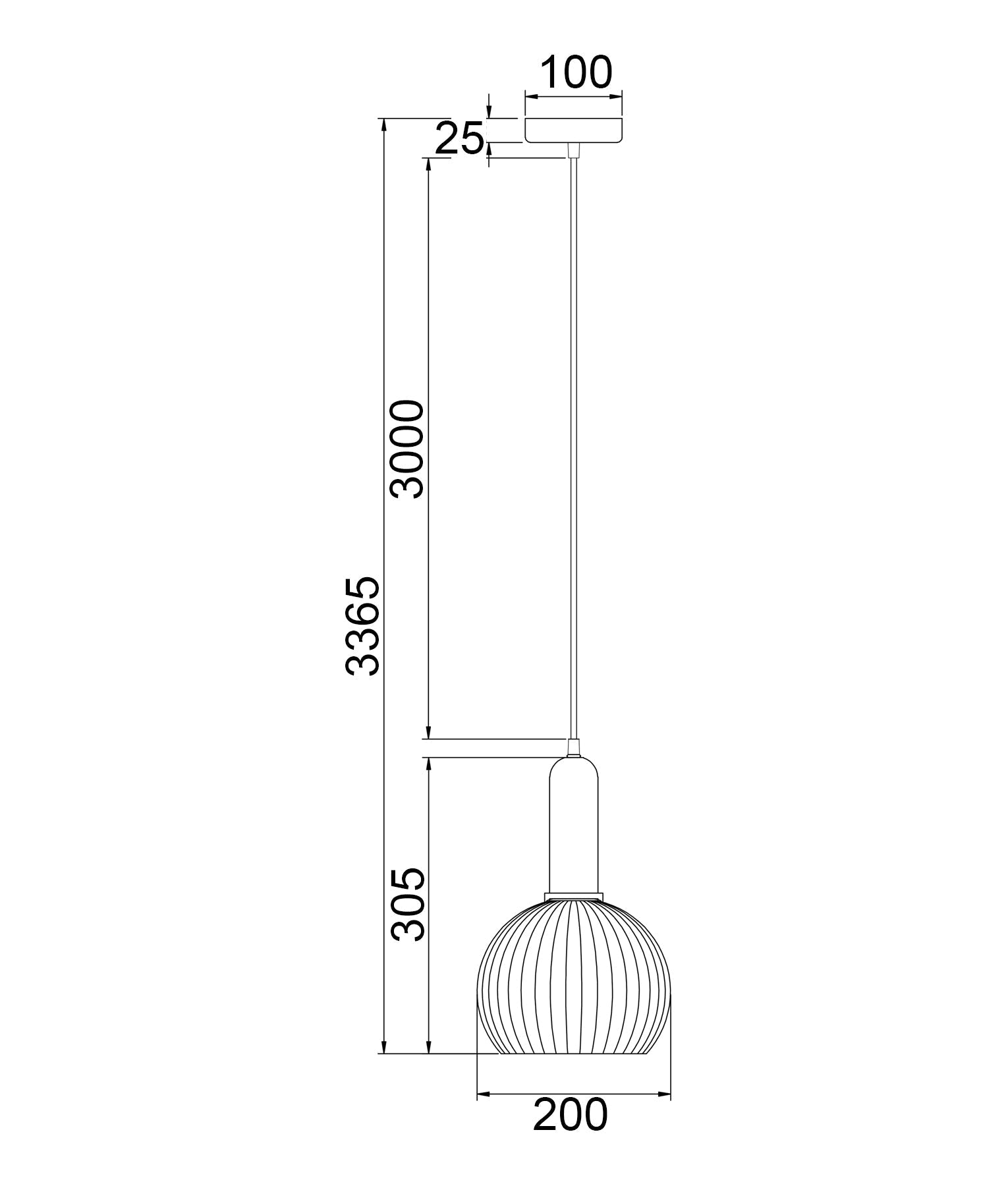 CLA Lighting-VINTAJ Retro Interior Ribbed Glass Pendant Lights